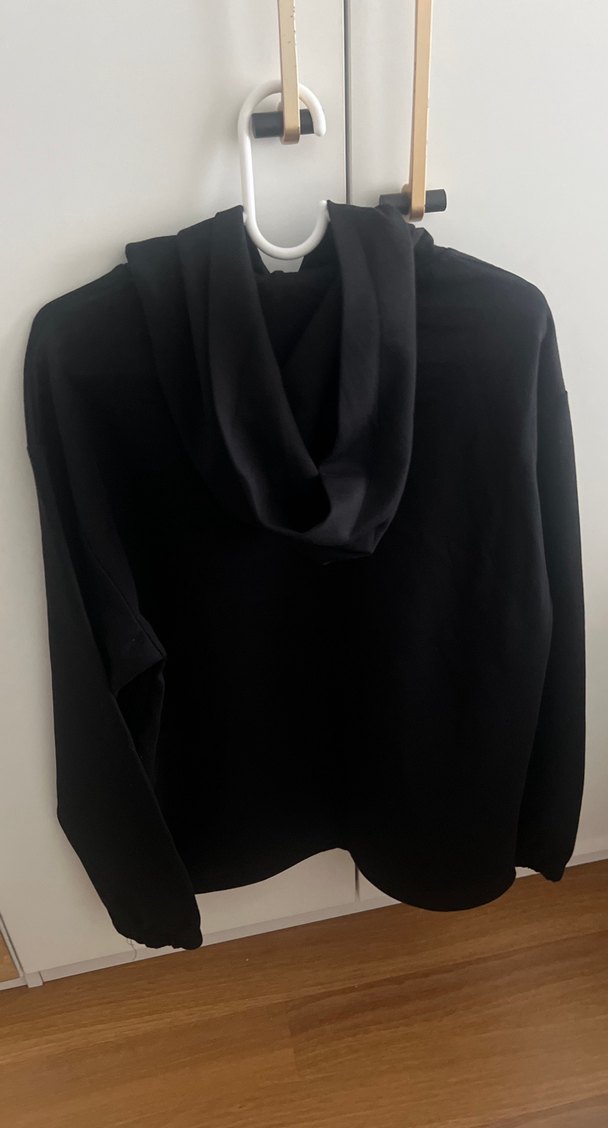 Siyah Kadın Oversize Sweatshirt - Görsel 4