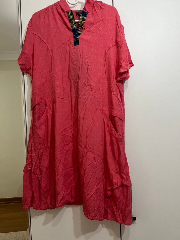 Pembe Bohem otantik elbise - Görsel 3