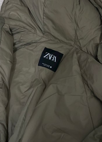 Kadın Uzun   Koyu. yeşil. Yüksek Yakalı Mont sayılır giyildi - Görsel 4