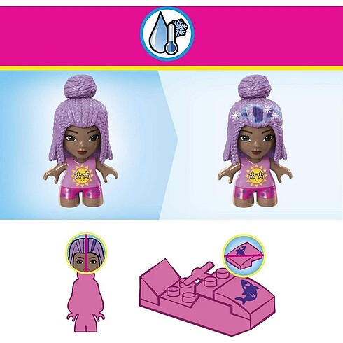 Beden Renk Mega bloks barbie color reveal beach splash