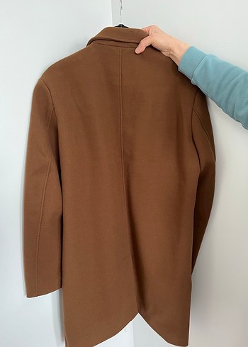 Düğmeli Kahverengi Süet Erkek Kaban - Görsel 5