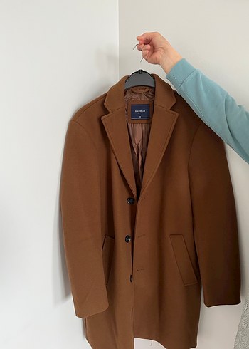 Düğmeli Kahverengi Süet Erkek Kaban - Görsel 2