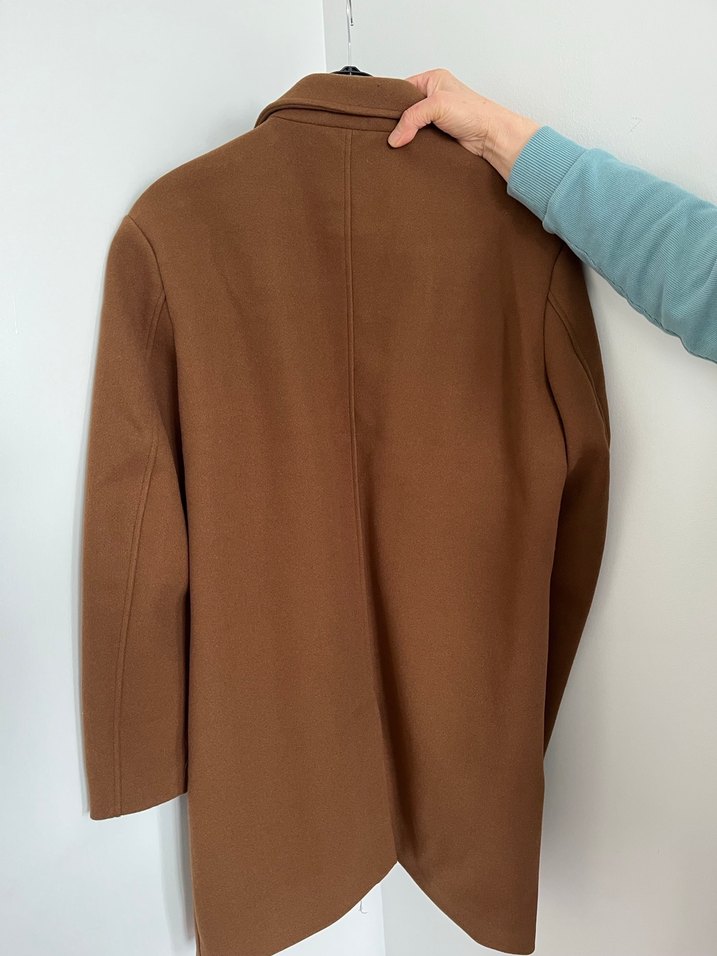Düğmeli Kahverengi Süet Erkek Kaban - Görsel 5
