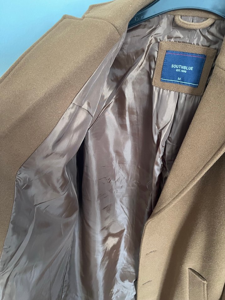 Düğmeli Kahverengi Süet Erkek Kaban - Görsel 4