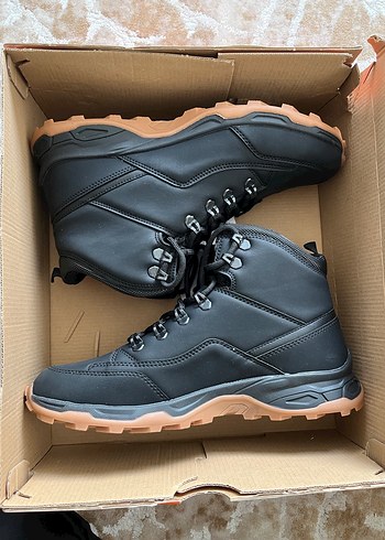 Siyah Gri Bağcıklı Erkek Outdoor Bot - Görsel 2