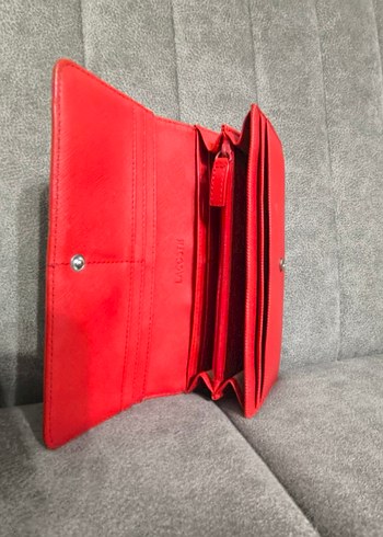 Fermuarlı Kırmızı Deri Kadın Cüzdan - Görsel 3