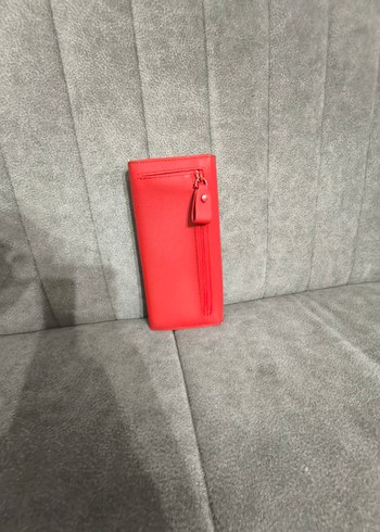 Fermuarlı Kırmızı Deri Kadın Cüzdan - Görsel 2