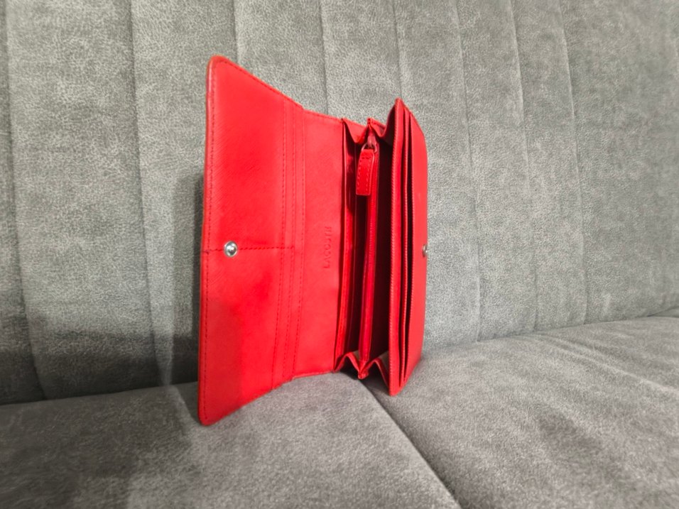 Fermuarlı Kırmızı Deri Kadın Cüzdan - Görsel 3