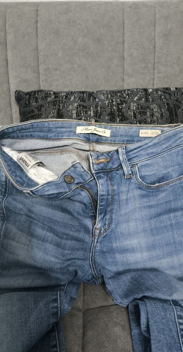 Kadın Gri Denim Midi Boy Kot Pantolon - Görsel 2