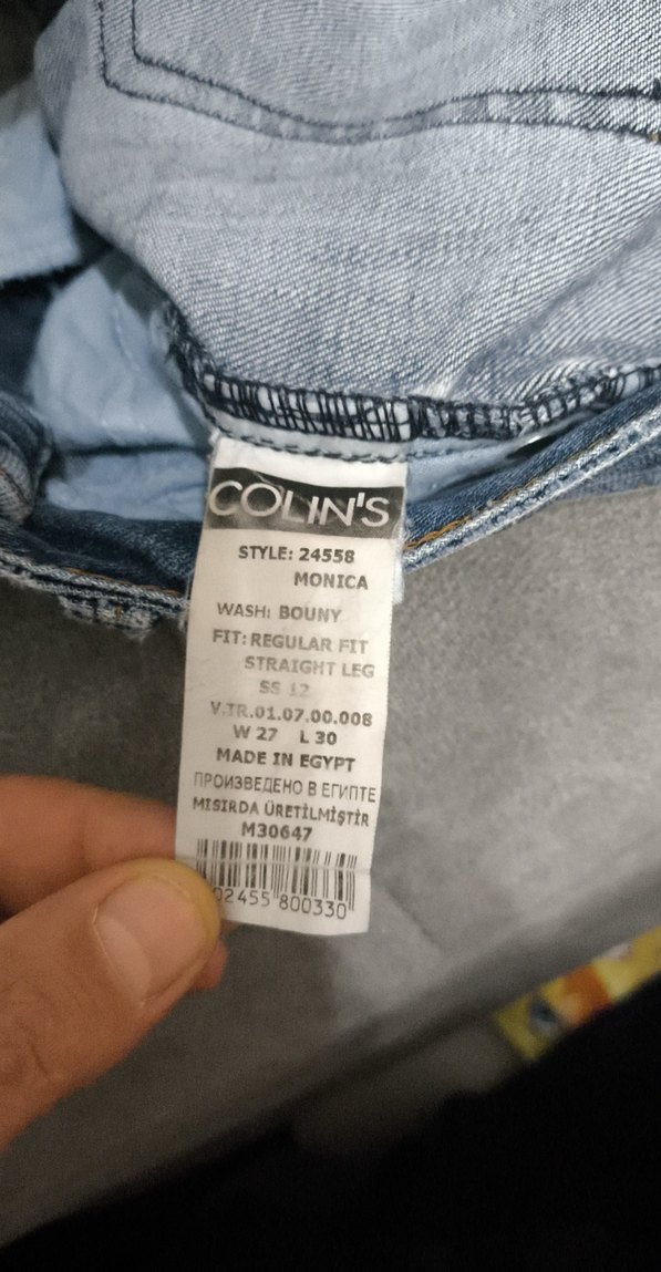 Kadın Gri Mavi Bol Paça Kot Pantolon - Görsel 2