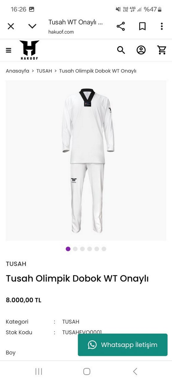 taekwondo tusah dobok - Görsel 4