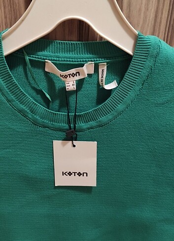 36 Beden yeşil Renk Koton t-shirt 