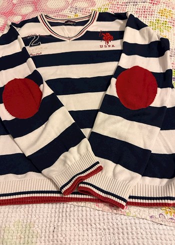 U.S Polo Assn. Bayan Beyaz V Yakalı Triko Polo Tişört
