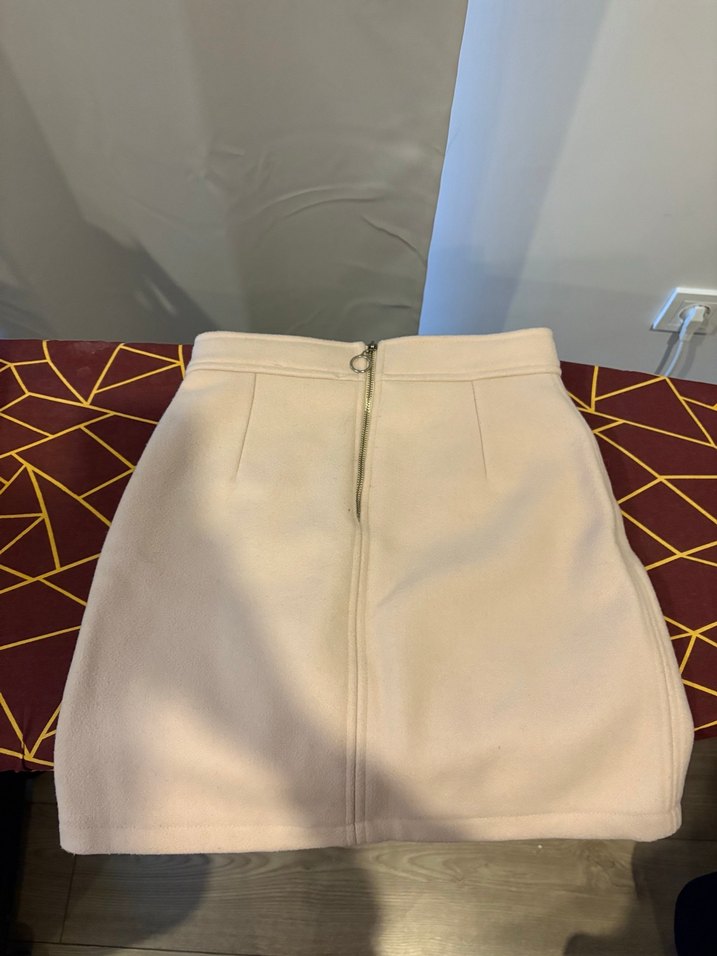 Bej Midi Süet Kadın Mini Etek - Görsel 2