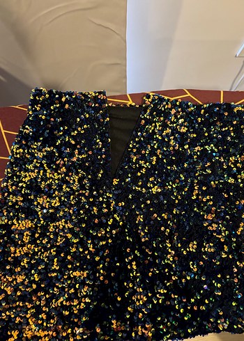 Kadın Parlak Mini Etek - Görsel 2