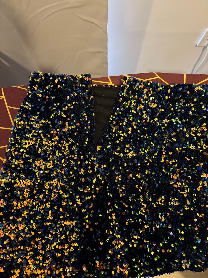 Kadın Parlak Mini Etek - Görsel 2