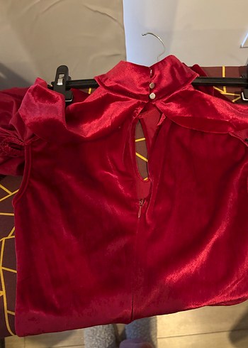 Kırmızı Kadın Abiye Elbise - Görsel 2