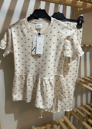 Kız Çocuk Desenli Fırfırlı Talt üst takım - Görsel 2