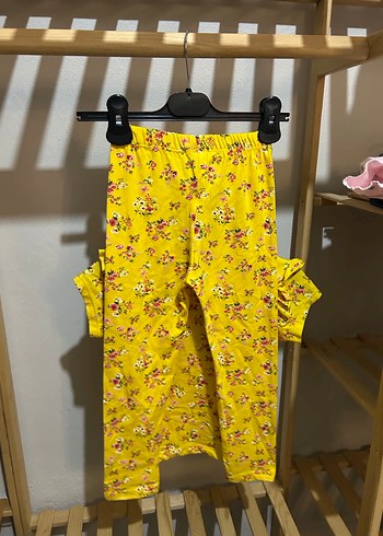Sarı Desenli kız çocuk alt üst takım - Görsel 3