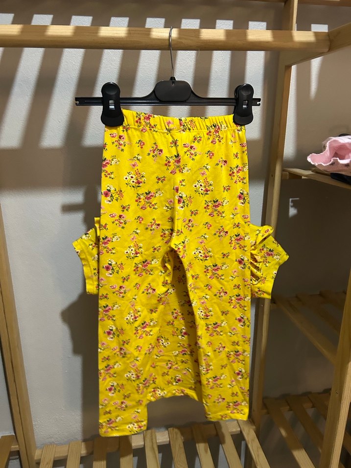 Sarı Desenli kız çocuk alt üst takım - Görsel 3