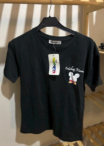 Çocuk Siyah Baskılı Kısa Kollu Tişört - Görsel 3