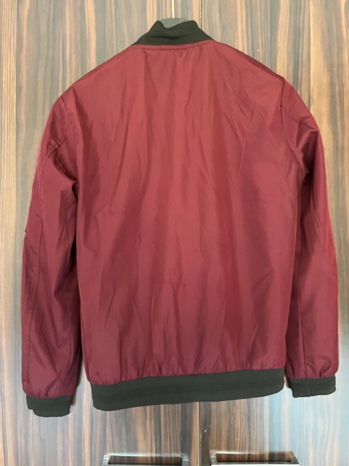 Bordo Fermuarlı Ceket - Görsel 2