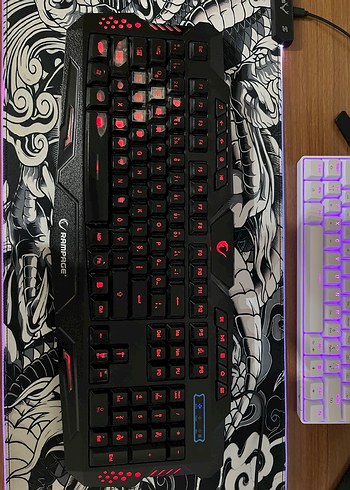 3 farklı LED aydınlatmalı Rampage klavye - Görsel 3