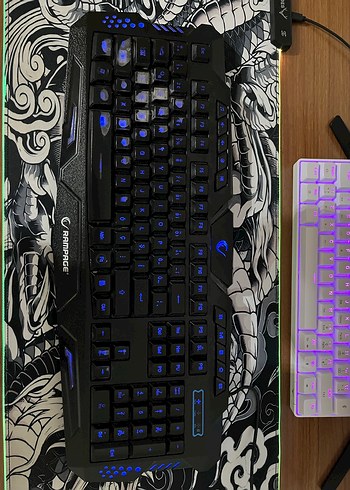 3 farklı LED aydınlatmalı Rampage klavye - Görsel 2