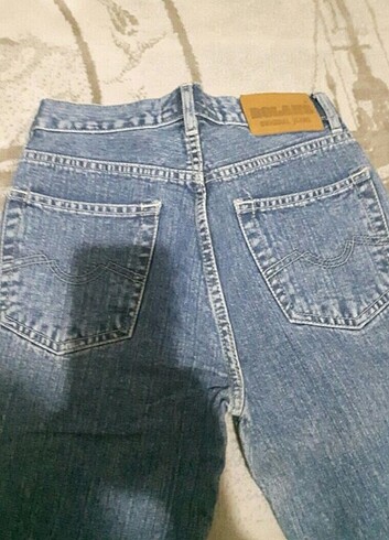 Diğer Mavi düz inen jean vintage