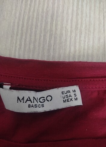 Mango Mango kiraz rengi tişört 