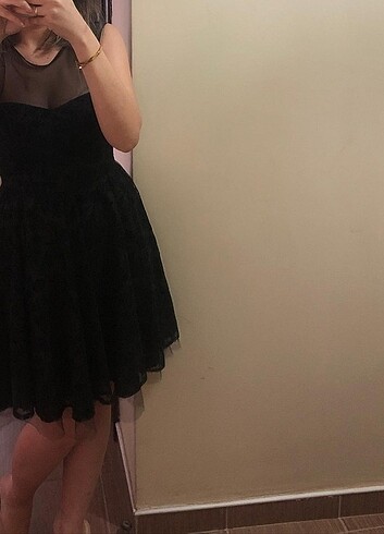 Siyah mini abiye elbise