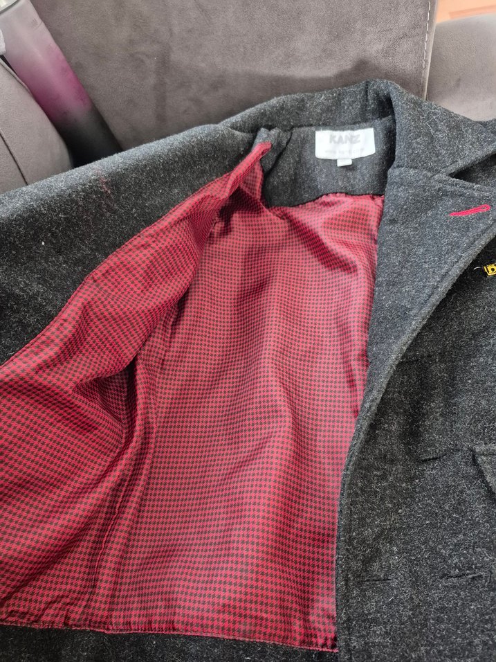 Gri Düğmeli Erkek Çocuk Kabanı - Görsel 3