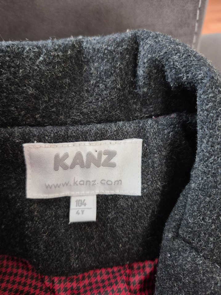 Gri Düğmeli Erkek Çocuk Kabanı - Görsel 2