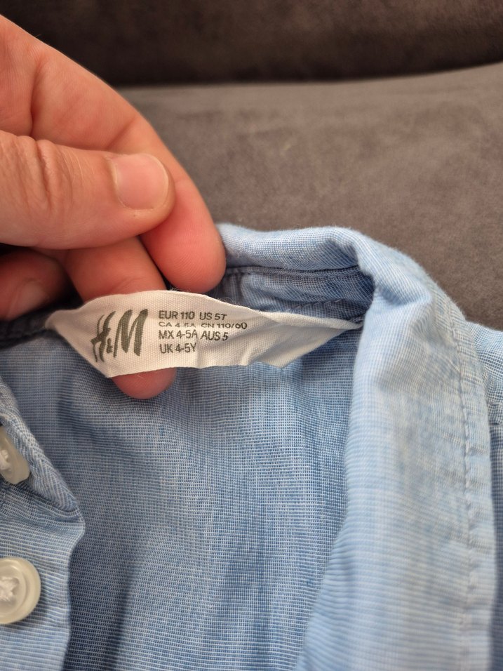 Erkek Çocuk Mavi Kısa Kollu Denim Gömlek - Görsel 2