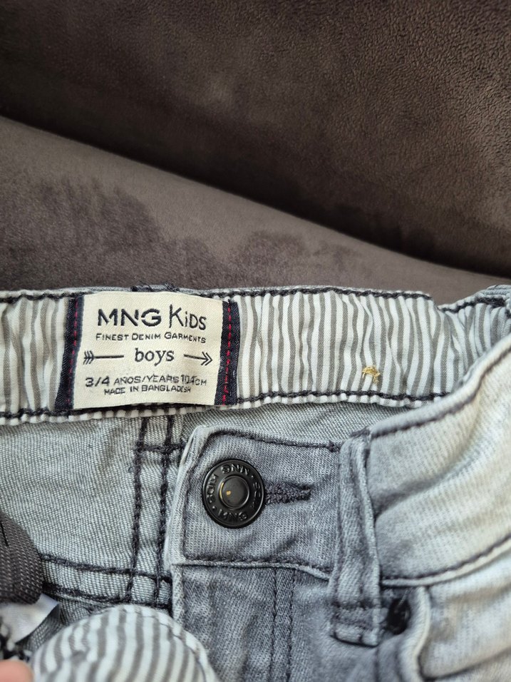 Gri Erkek Çocuk Kot Pantolon - Görsel 2