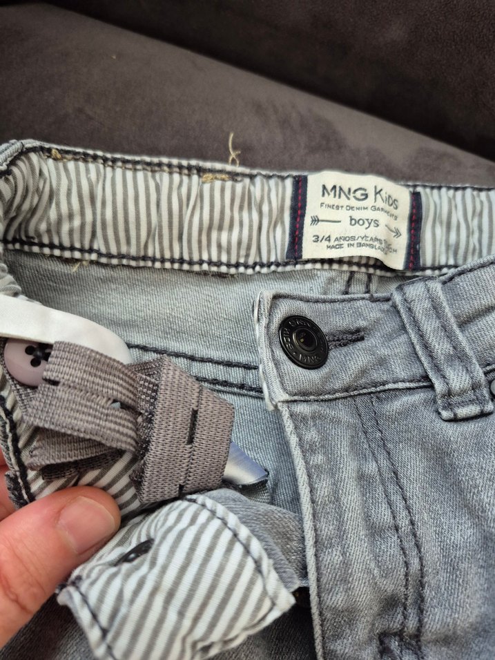 Gri Erkek Çocuk Kot Pantolon - Görsel 3