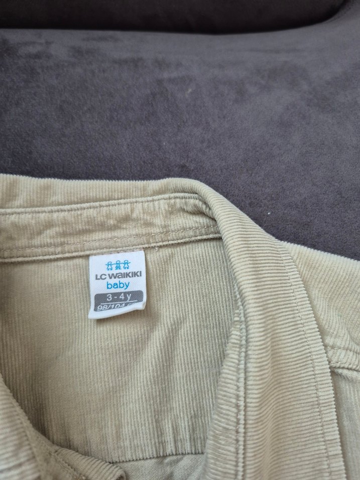 Erkek Çocuk Bej Keten Gömlek - Görsel 2