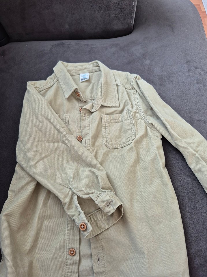 Erkek Çocuk Bej Keten Gömlek - Görsel 3