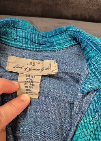 Turkuaz Düğmeli çocuk Gömlek - Görsel 2