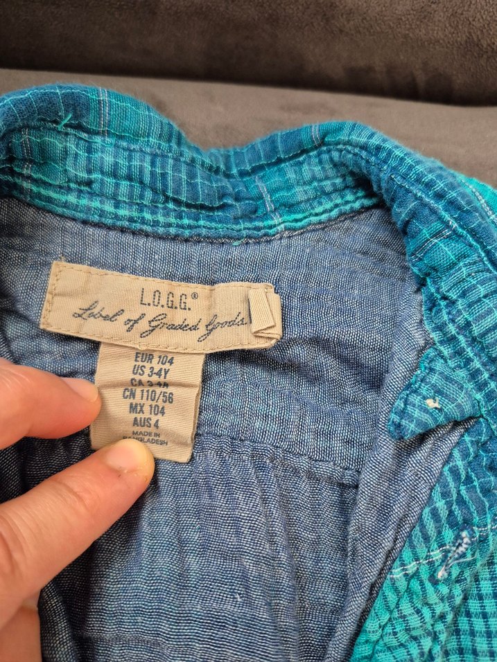 Turkuaz Düğmeli çocuk Gömlek - Görsel 2