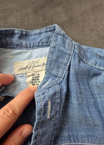 Erkek Çocuk Kot Gömlek uzun Kollu - Görsel 2