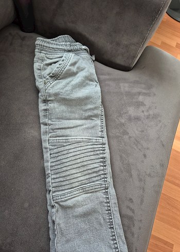 Erkek Çocuk Gri Denim Dar Kesim Pantolon - Görsel 4