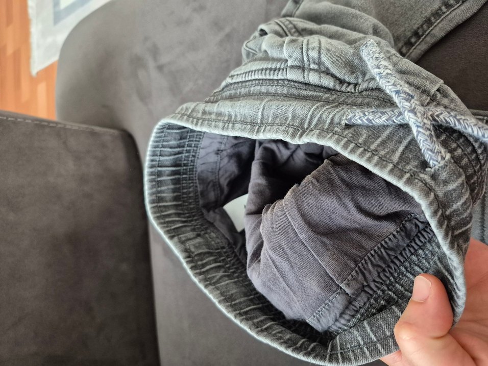 Erkek Çocuk Gri Denim Dar Kesim Pantolon - Görsel 3