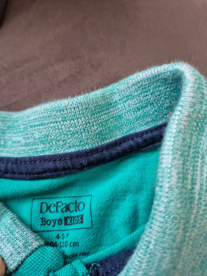 Erkek Çocuk Pamuklu Kısa Kollu Polo Tişört - Görsel 3