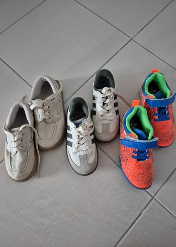 3 adet Erkek Çocuk Çok Renkli Cırt Cırtlı Spor Ayakkabı - Görsel 8