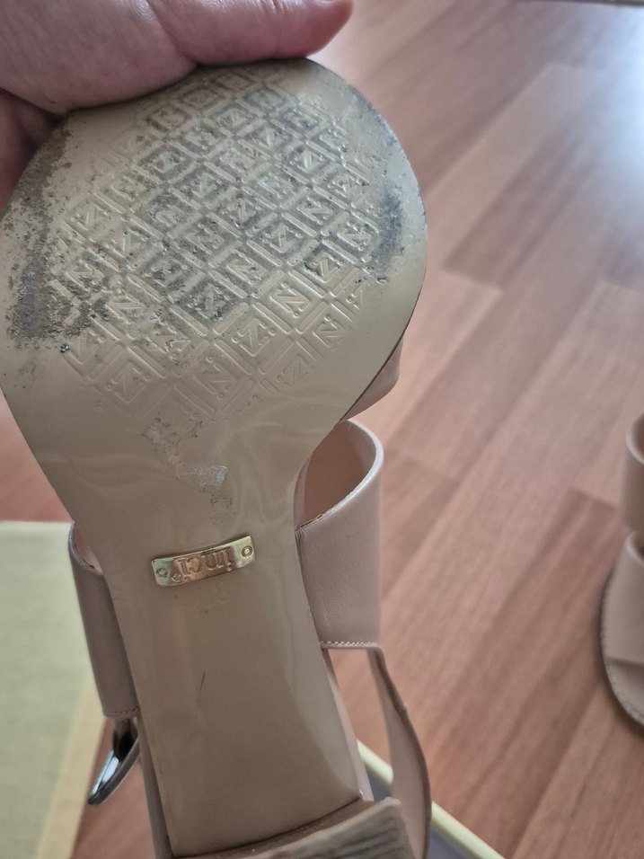 İnci Bej Deri Kadın  Topuklu - Görsel 3