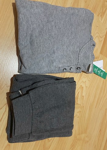 Gri Düğmeli Erkek Pijama Takımı