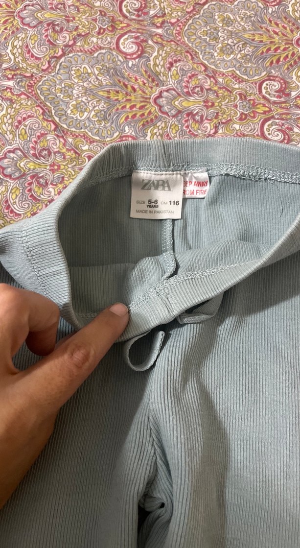 Gri Pamuklu Kız Tayt - Görsel 3