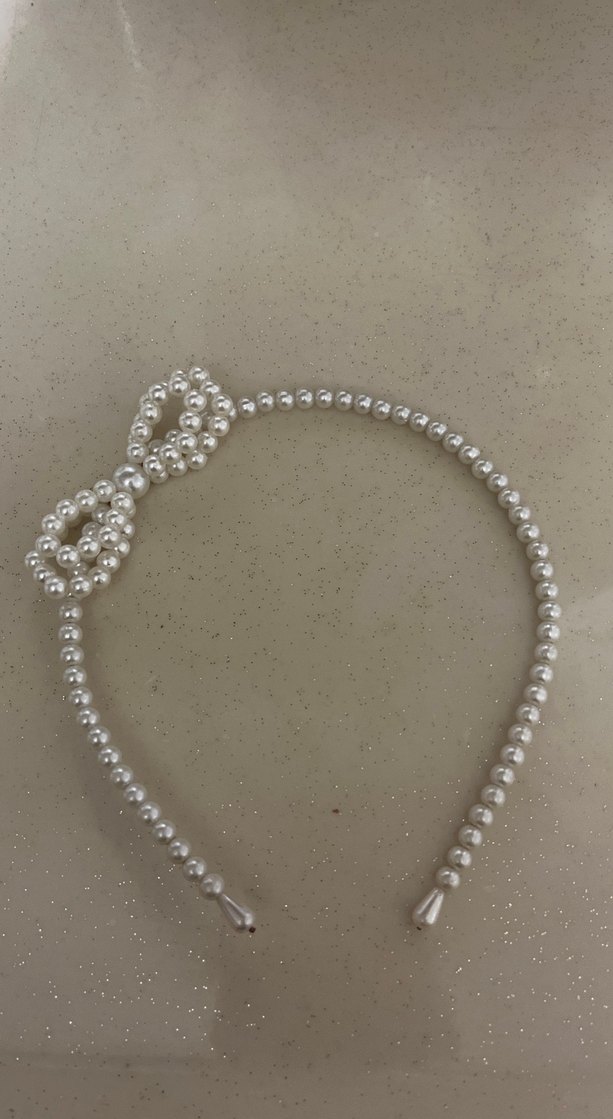 Incili Beyaz Kadın Saç Aksesuarı - Görsel 3