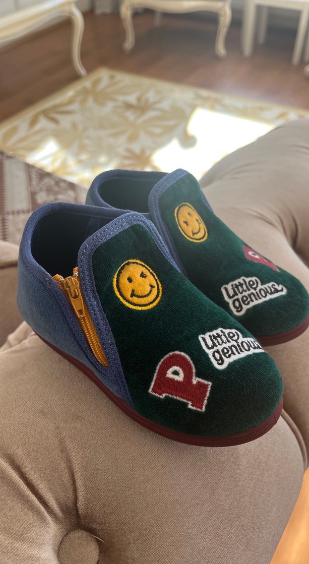 Erkek Çocuk Renkli Baskılı Sıcak Terlik - Görsel 2